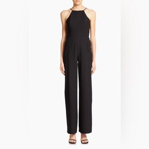 Black Halo Black Halter Wide-Leg Jumpsuit